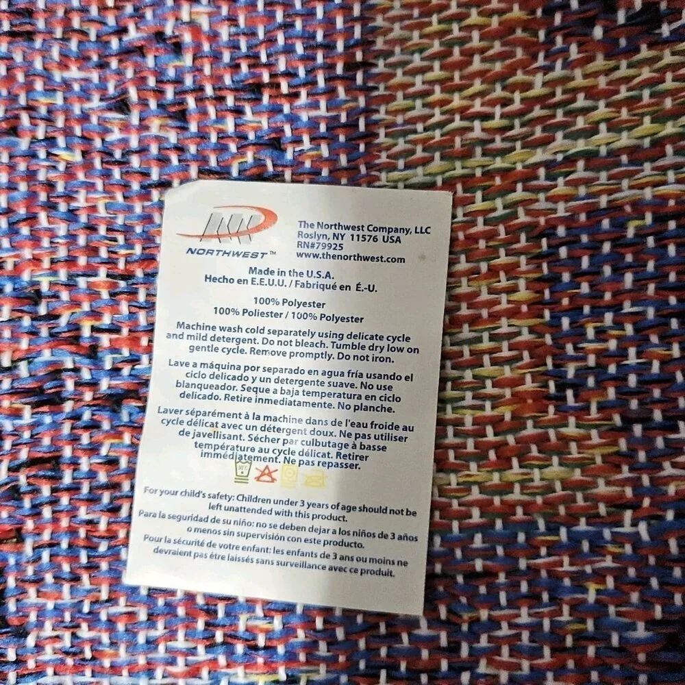 Vintage NCAA Notre Dame ND Football Tapestry Throw Blanket 45